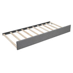 Full Velvet Daybed with Trundle & Wood Slats