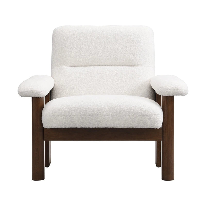 Mid-Century Accent Chair with Ottoman