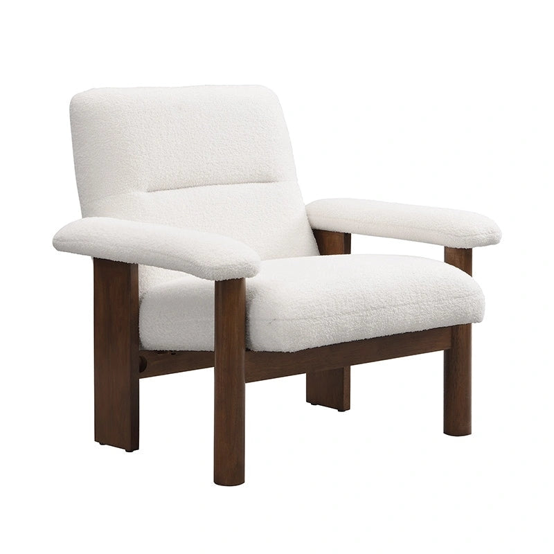 Mid-Century Accent Chair with Ottoman