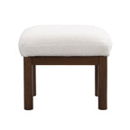 Mid-Century Accent Chair with Ottoman