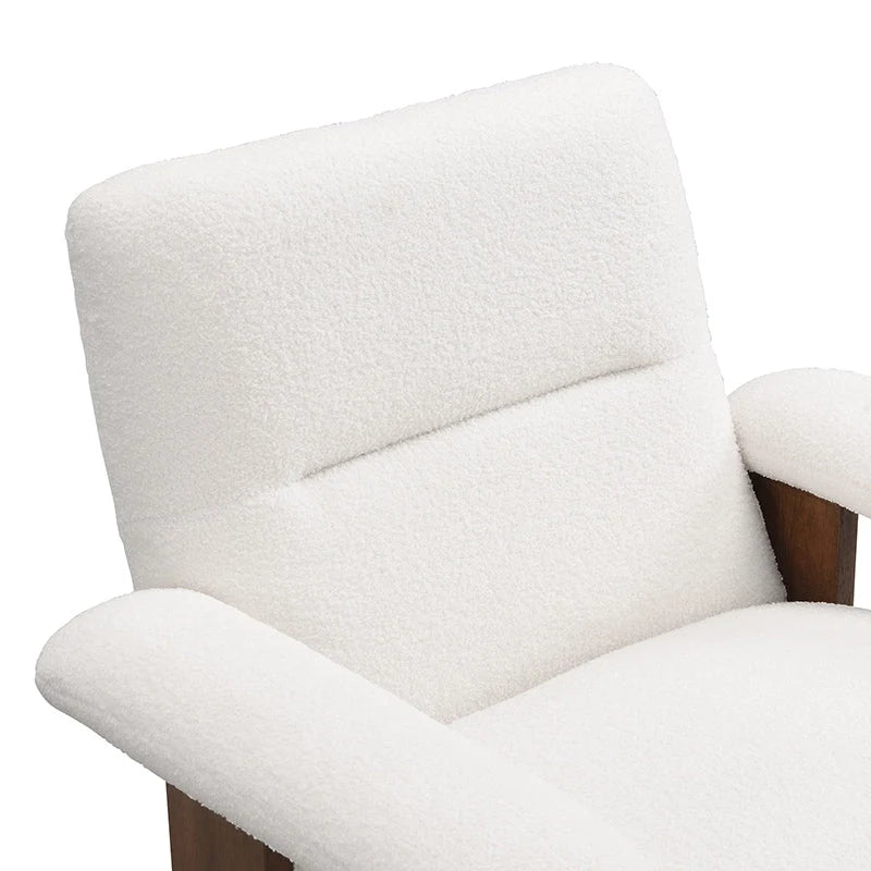 Mid-Century Accent Chair with Ottoman