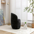 Chenille Fabric Swivel Accent Armchair