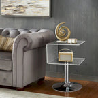 Modern Acrylic Clear Side Table C-shaped End Table - 23.6H x 15.8W x 15.8L