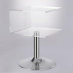 Modern Acrylic Clear Side Table C-shaped End Table - 23.6H x 15.8W x 15.8L