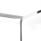 Modern Acrylic Clear Side Table C-shaped End Table - 23.6H x 15.8W x 15.8L