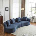 Christopher Knight Home - Linda Fabric Curved Sectional Sofa