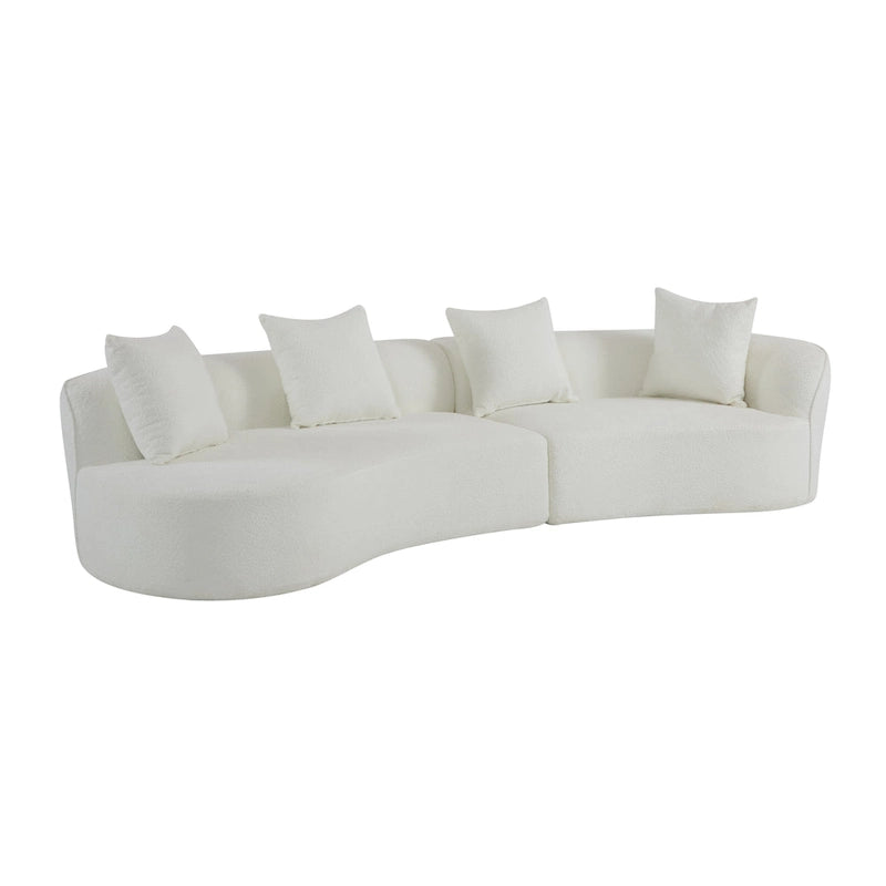 Christopher Knight Home - Linda Fabric Curved Sectional Sofa