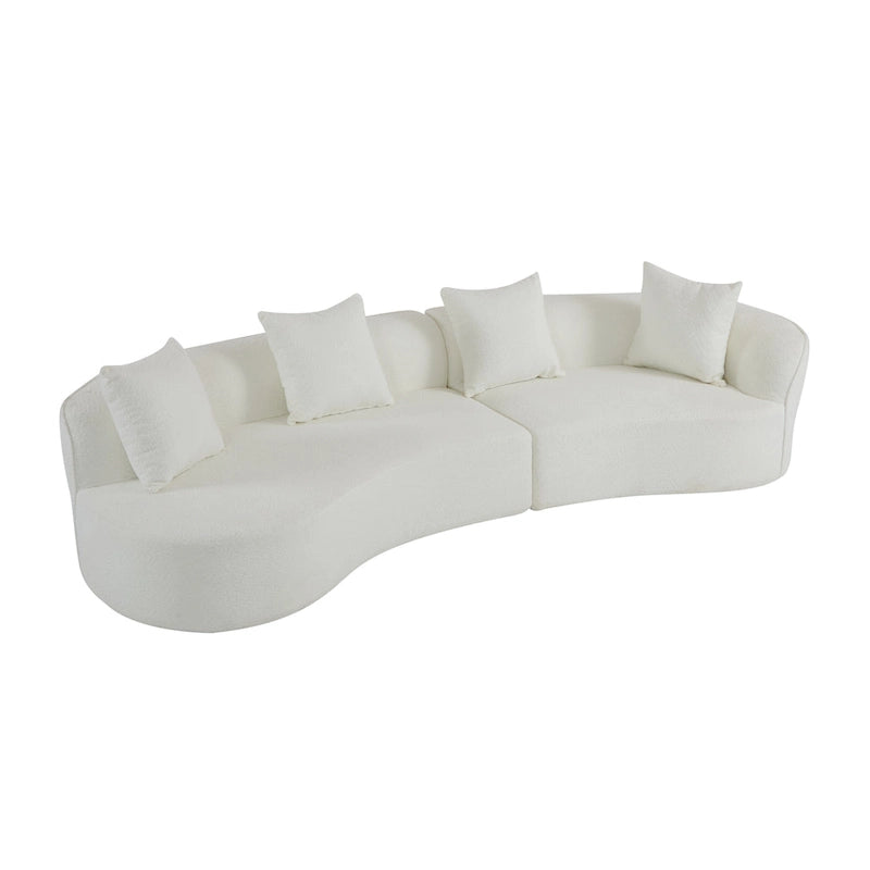 Christopher Knight Home - Linda Fabric Curved Sectional Sofa