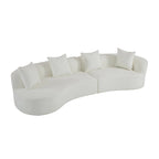 Christopher Knight Home - Linda Fabric Curved Sectional Sofa