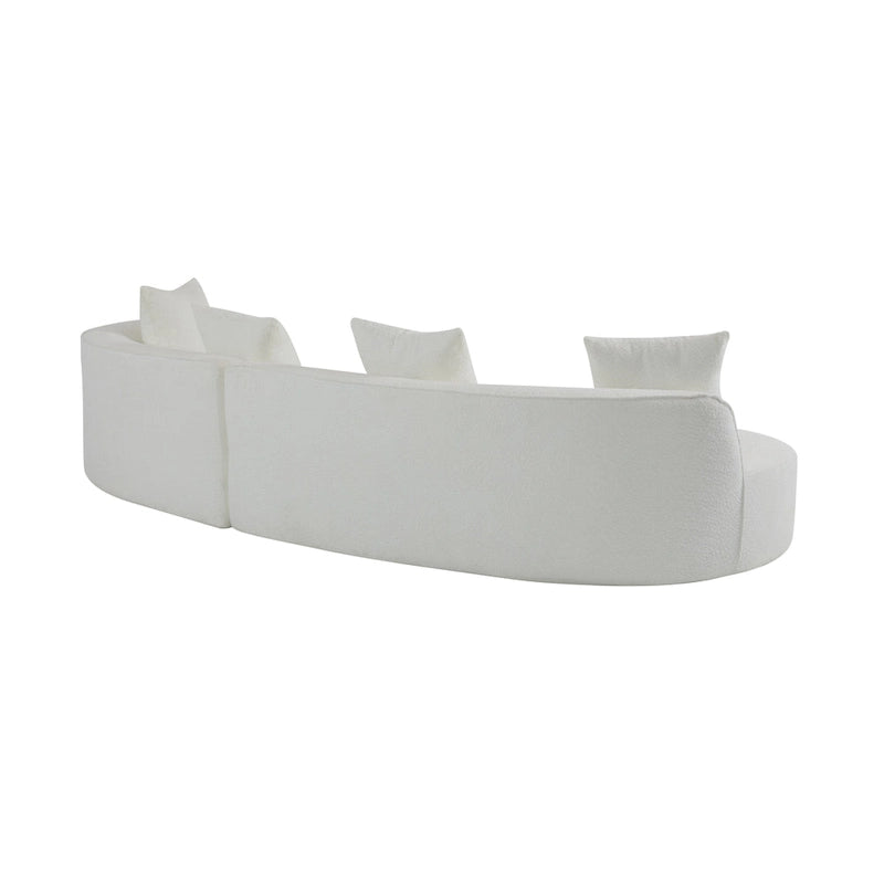 Christopher Knight Home - Linda Fabric Curved Sectional Sofa