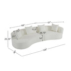 Christopher Knight Home - Linda Fabric Curved Sectional Sofa