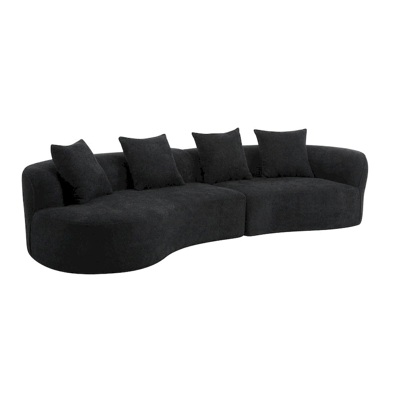 Christopher Knight Home - Linda Fabric Curved Sectional Sofa