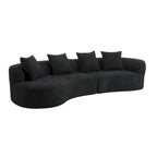 Christopher Knight Home - Linda Fabric Curved Sectional Sofa