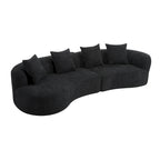 Christopher Knight Home - Linda Fabric Curved Sectional Sofa