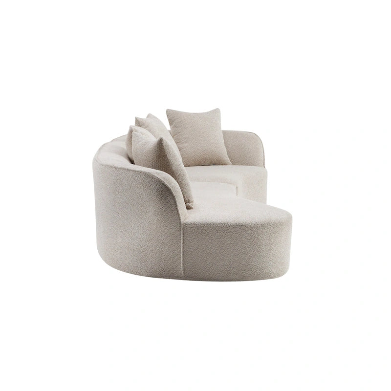 Christopher Knight Home - Linda Fabric Curved Sectional Sofa