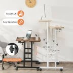 Gymax Mobile Stand up Desk Adjustable Computer Desk Tilting