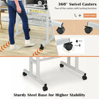 Gymax Mobile Stand up Desk Adjustable Computer Desk Tilting