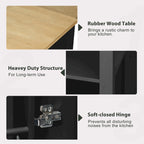 Extendable Kitchen Island on Wheels, Rolling Mobile Kitchen Cart, Bar Cabinet with Internal Storage Rack, 2 Drawers & 2 Cabinet