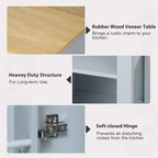 Extendable Kitchen Island on Wheels, Rolling Mobile Kitchen Cart, Bar Cabinet with Internal Storage Rack, 2 Drawers & 2 Cabinet