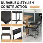 Extendable Dining Table Set for 4Modern Compact Dining Set w/Foldable Dining Table