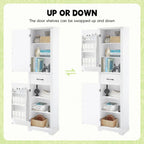 Tall Freestanding Bathroom Storage Cabinet with 2 Doors and 1 Drawer