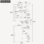 Tall Freestanding Bathroom Storage Cabinet with 2 Doors and 1 Drawer