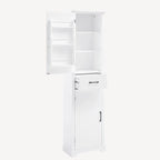 Tall Freestanding Bathroom Storage Cabinet with 2 Doors and 1 Drawer