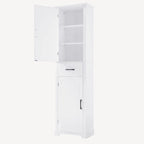 Tall Freestanding Bathroom Storage Cabinet with 2 Doors and 1 Drawer