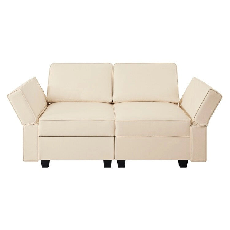 Modular Convertible Sectional Sofa Bed Sleeper Loveseat Couch
