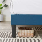 VECELO Upholstered Platform Bed Frame with Adjustable Headboard