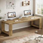 2 Person Desk, 86 Extra Long Desk, Double Computer Desk Workstation
