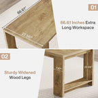 2 Person Desk, 86 Extra Long Desk, Double Computer Desk Workstation