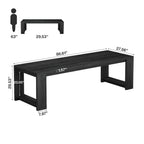 2 Person Desk, 86 Extra Long Desk, Double Computer Desk Workstation