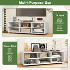 Gymax TV Cabinet for 50-Inch TV 42 TV Stand w/ 3 Adjustable Shelves