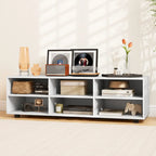 Gymax TV Cabinet for 50-Inch TV 42 TV Stand w/ 3 Adjustable Shelves
