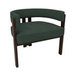 Modern Accent Chair Upholstered Armchair with Open Back 3 Legs Barrel Dining Chair Comfy Side Chair for Living Room Set of 2