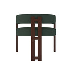 Modern Accent Chair Upholstered Armchair with Open Back 3 Legs Barrel Dining Chair Comfy Side Chair for Living Room Set of 2