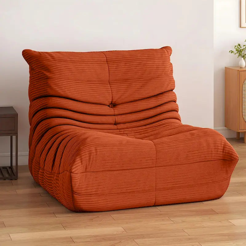 Moasis Bean Bag Chairs Single Sofa with Memory Foam,Lazy Floor Sofa for Adults & Kids