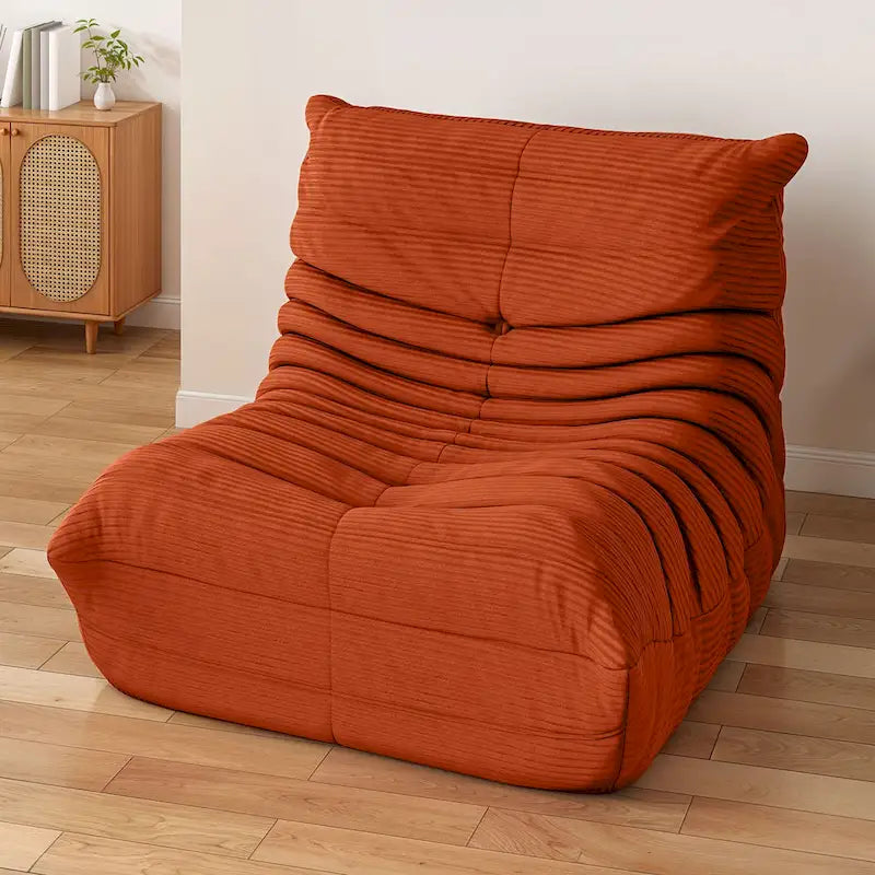 Moasis Bean Bag Chairs Single Sofa with Memory Foam,Lazy Floor Sofa for Adults & Kids
