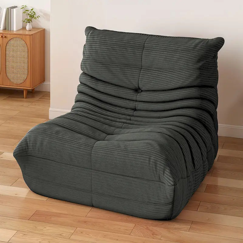 Moasis Bean Bag Chairs Single Sofa with Memory Foam,Lazy Floor Sofa for Adults & Kids