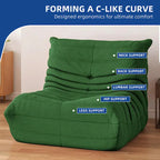 Moasis Bean Bag Chairs Single Sofa with Memory Foam,Lazy Floor Sofa for Adults & Kids