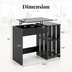 Costway Lift Top Computer Desk Standing Desk with Hidden Compartments - See Details