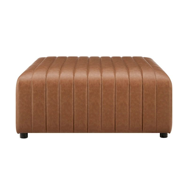 Harland Faux Leather Square Coffee Table/Ottoman