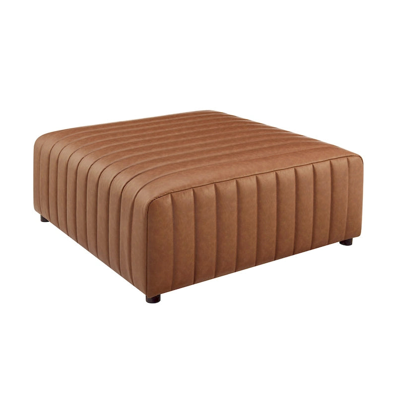 Harland Faux Leather Square Coffee Table/Ottoman