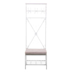 Inverhuron White Metal Hall Tree Coat Rack