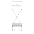 Inverhuron White Metal Hall Tree Coat Rack