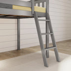 Max and Lily Classic Twin-Size Low Loft with Easy Slide
