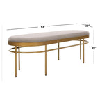 SAFAVIEH Omie Oval Bench - 63 x 22 x 20 - 63Wx22Dx20H