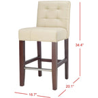 SAFAVIEH Lashunda 24-inch Counter Stool - 16.7 W x 20.1 L x 34.4 H - 17Wx20Dx34H