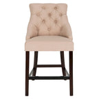 SAFAVIEH Dottie 26-inch Tufted Wing Back Counter Stool - Grey / Espresso (Set of 2) - 22.5 x 25 x 41 - 22.5 x 25 x 41